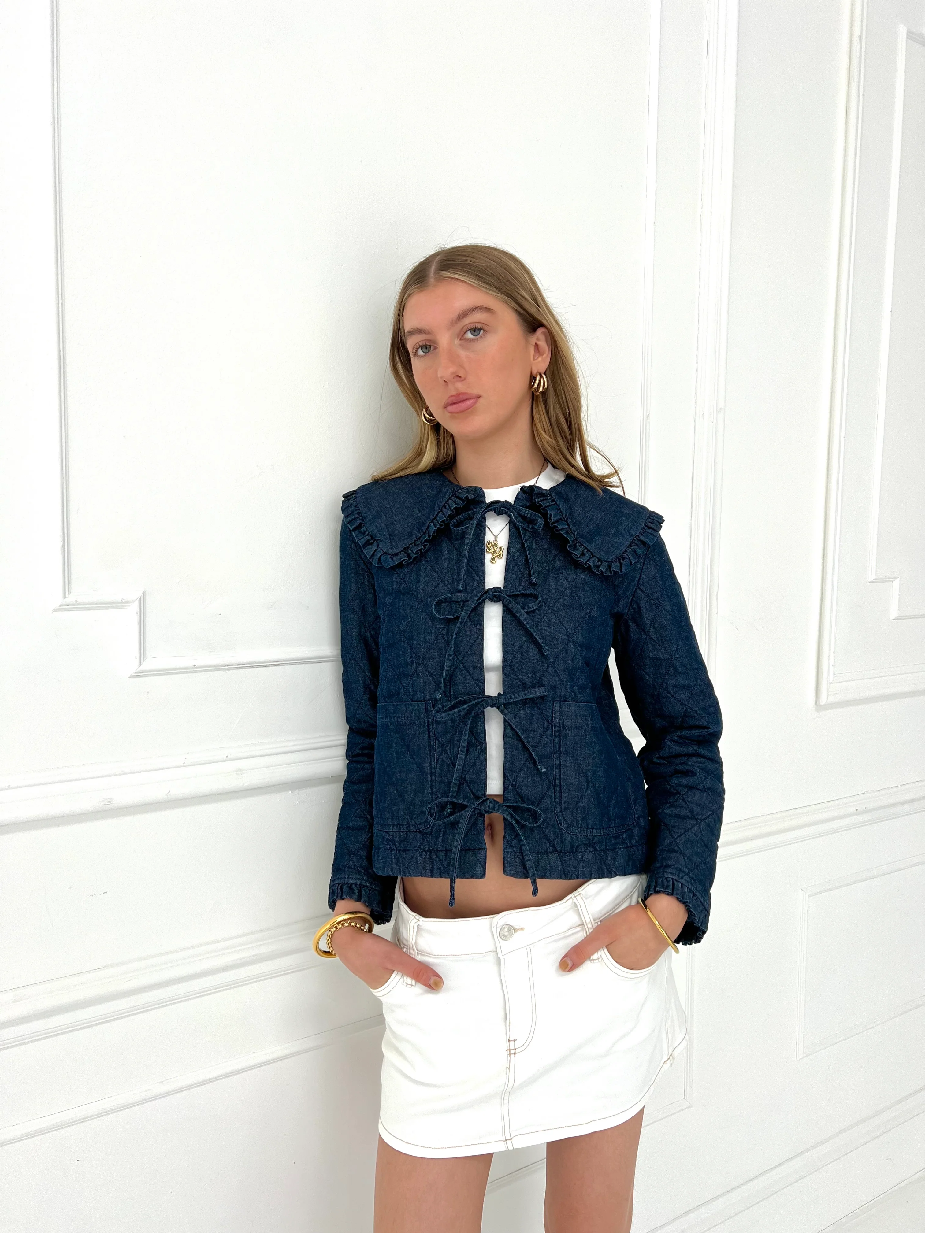 Denim Quilted Jacket - Image 3