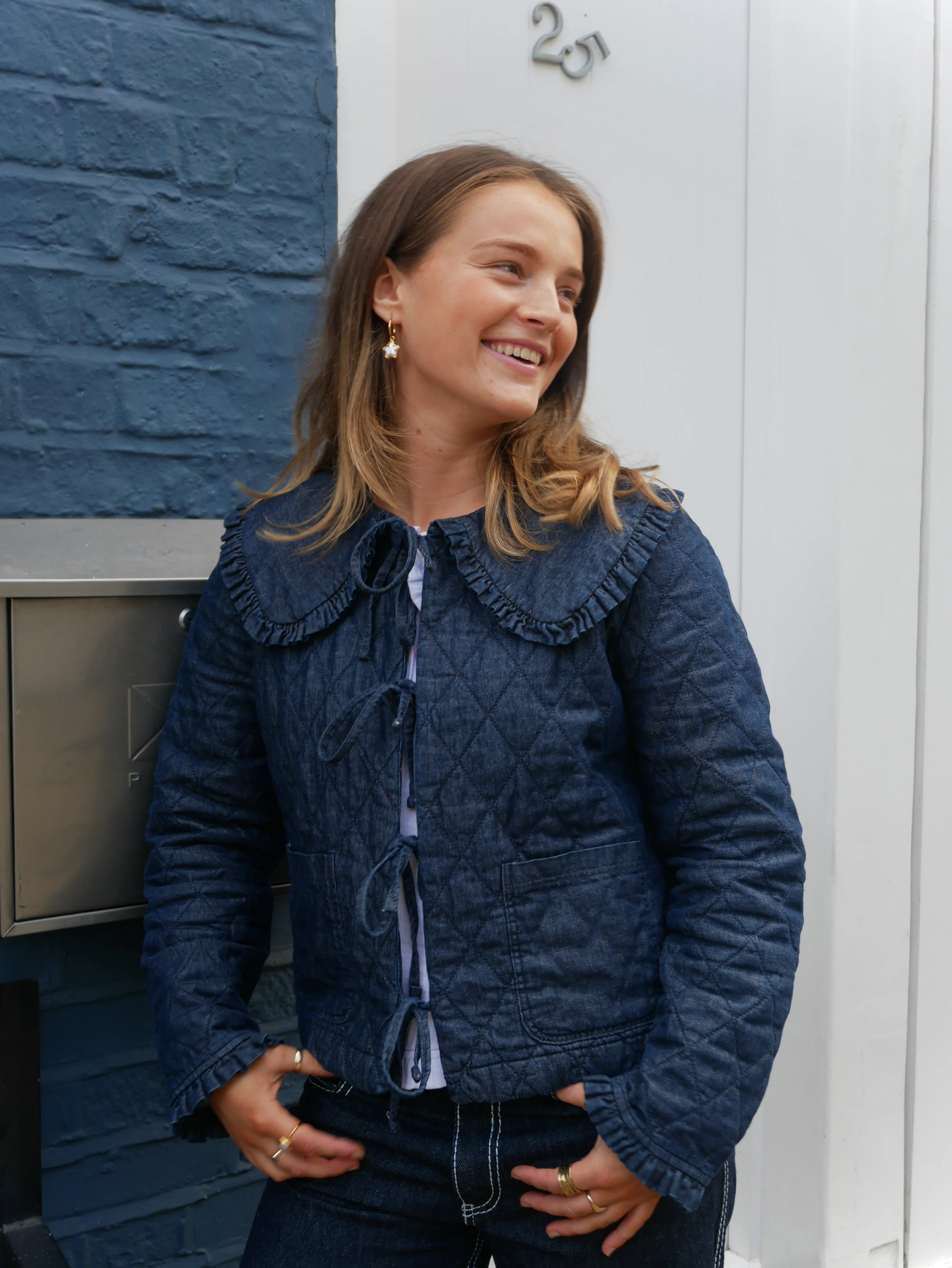 Denim Quilted Jacket - Image 6