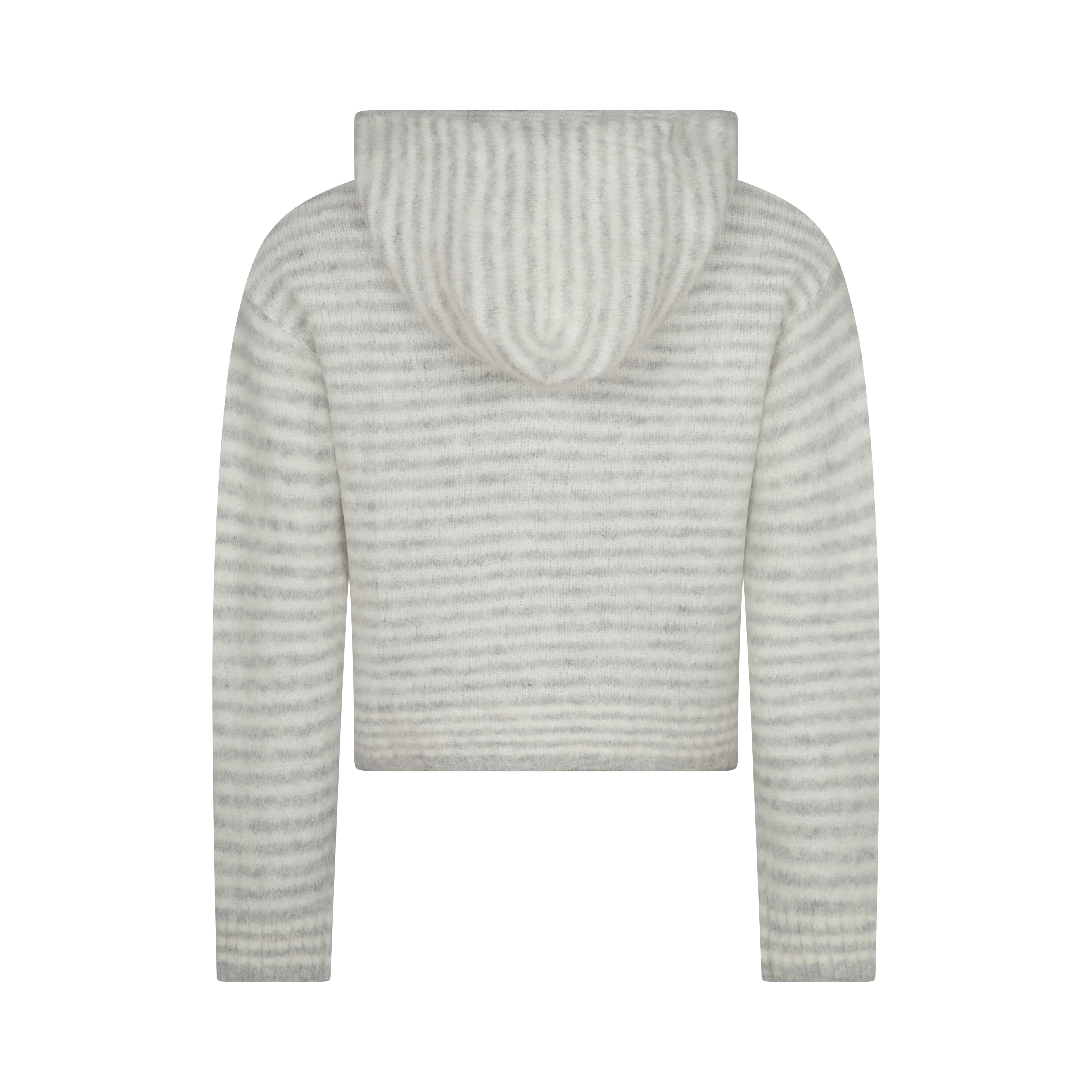 Dual Zip Hoodie - Grey Stripe - Image 14