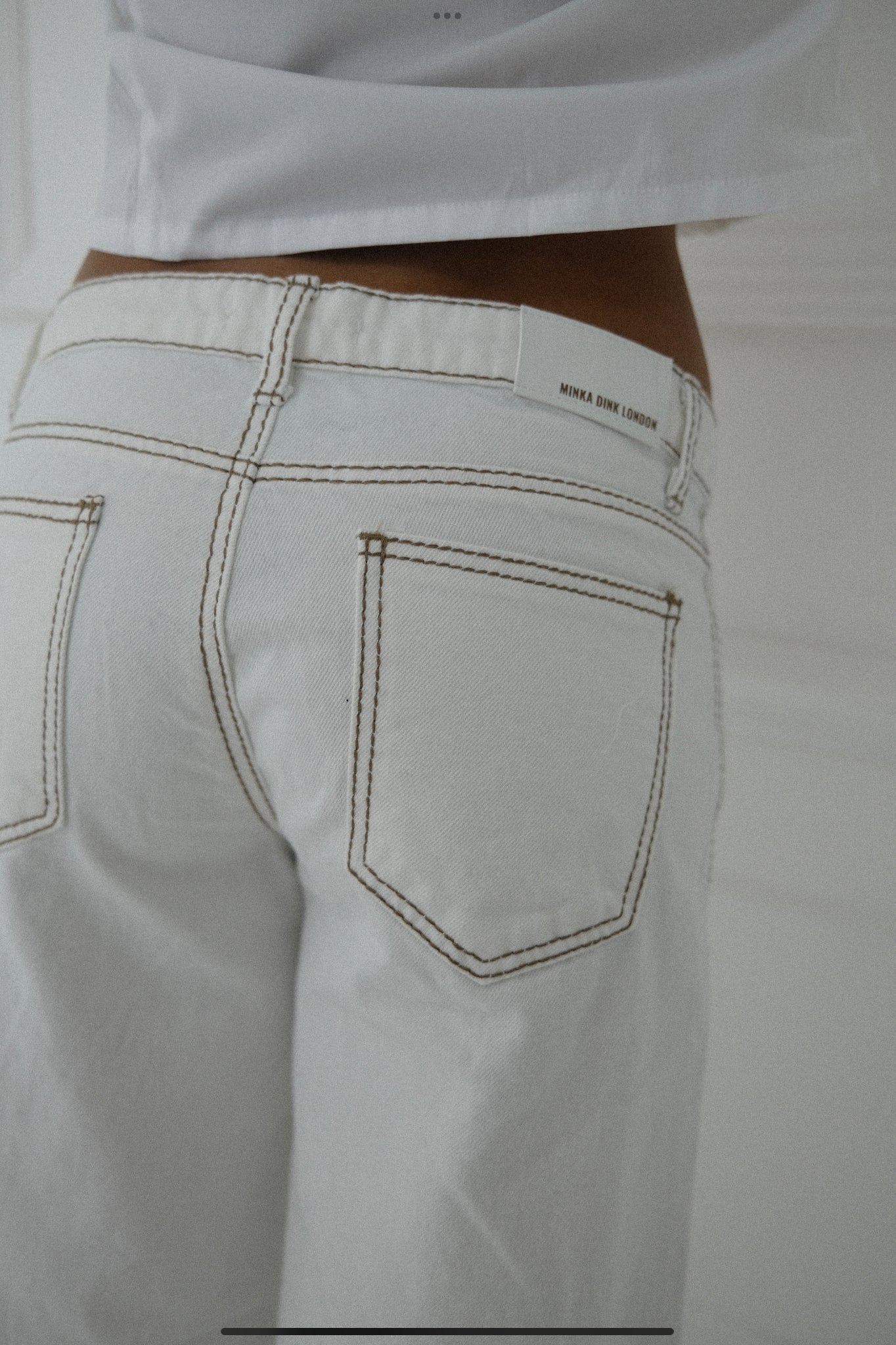 Lila Jeans - White & Brown - Image 10