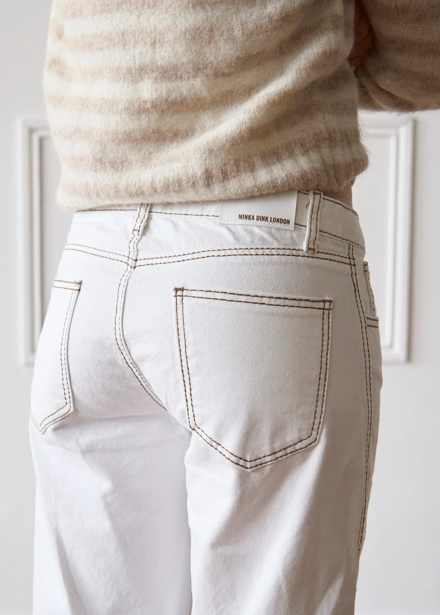 Lila Jeans - White & Brown - Image 6