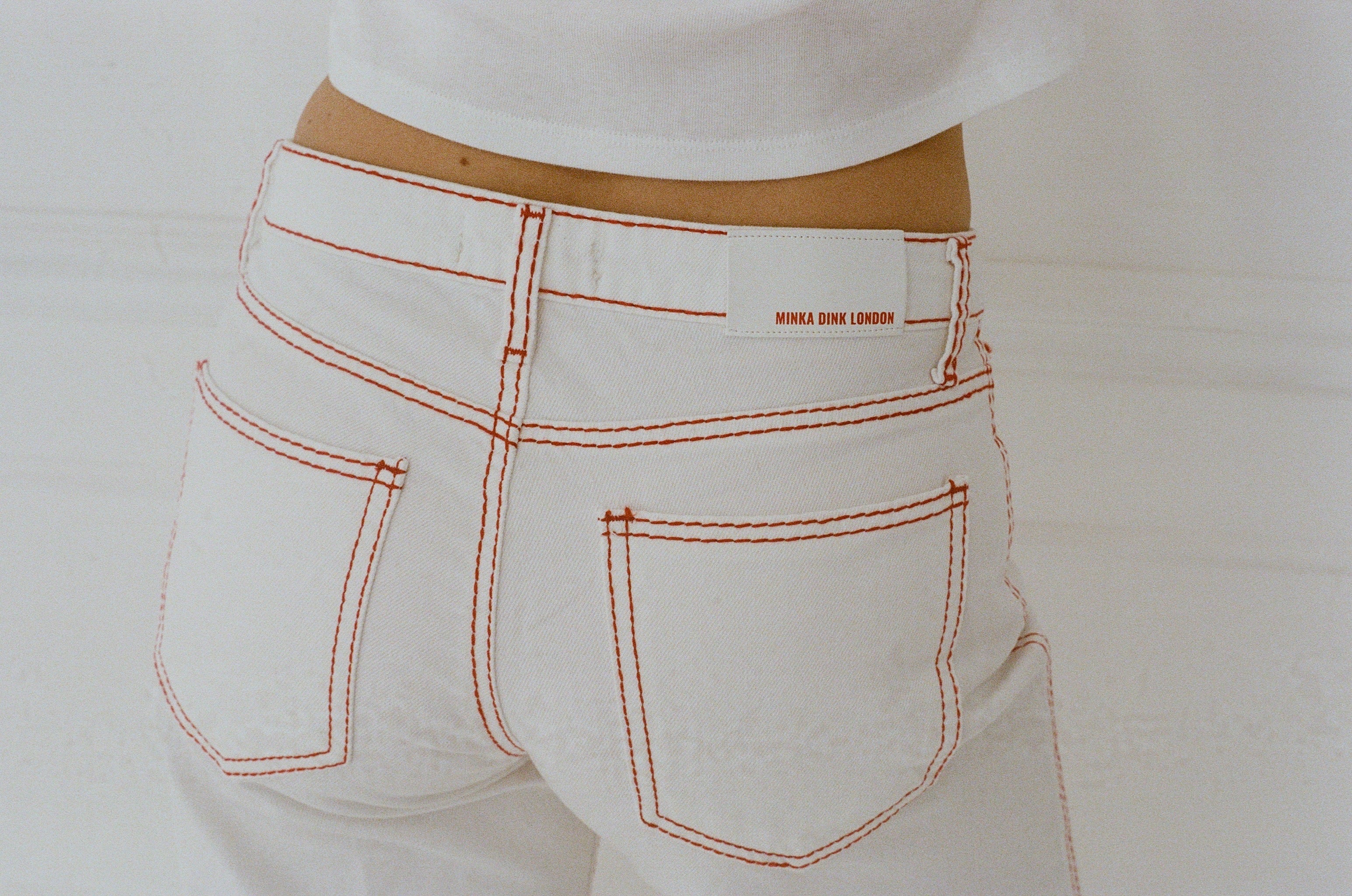 Lila Jeans - White & Red - Image 6