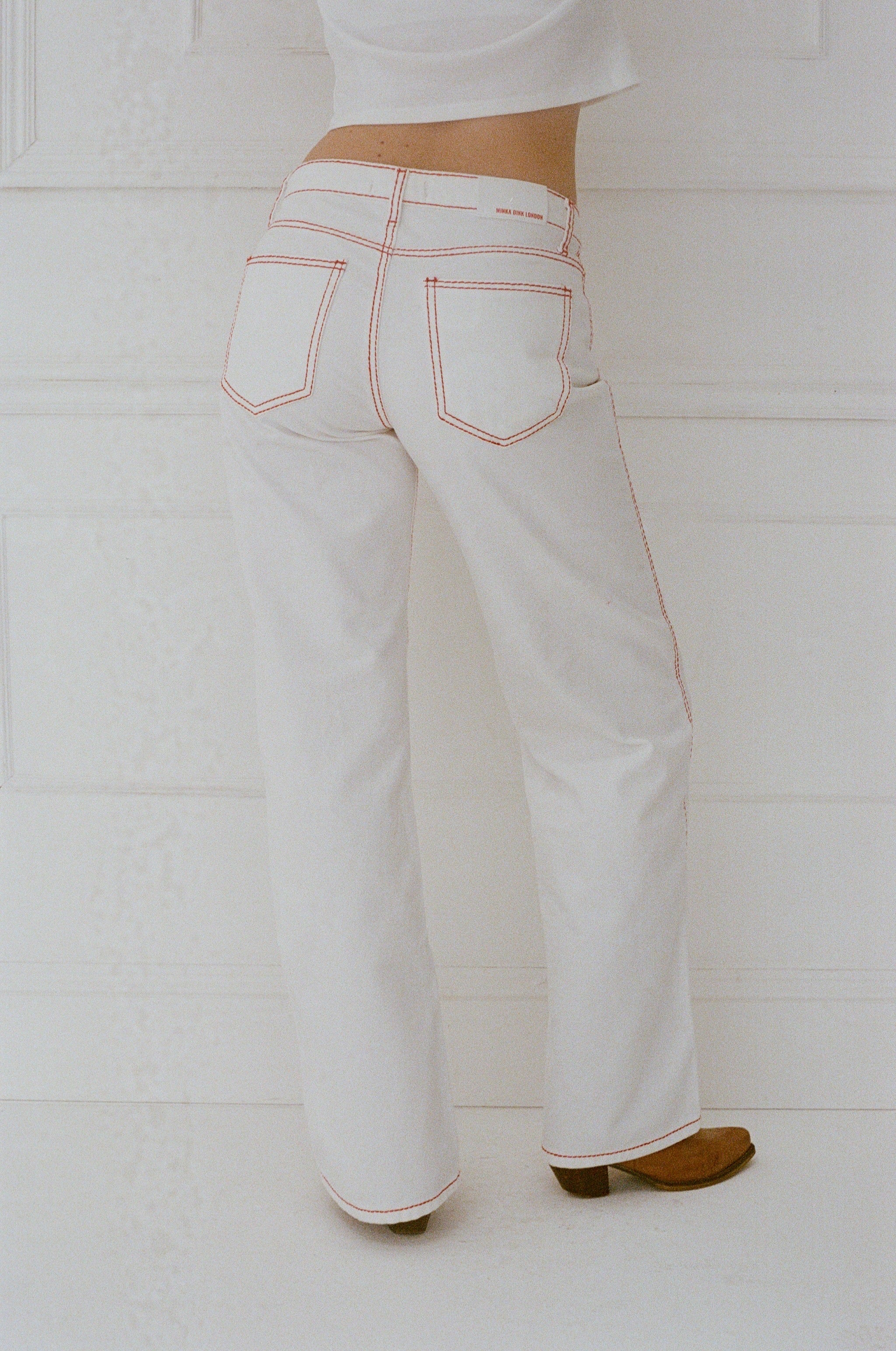 Lila Jeans - White & Red - Image 8
