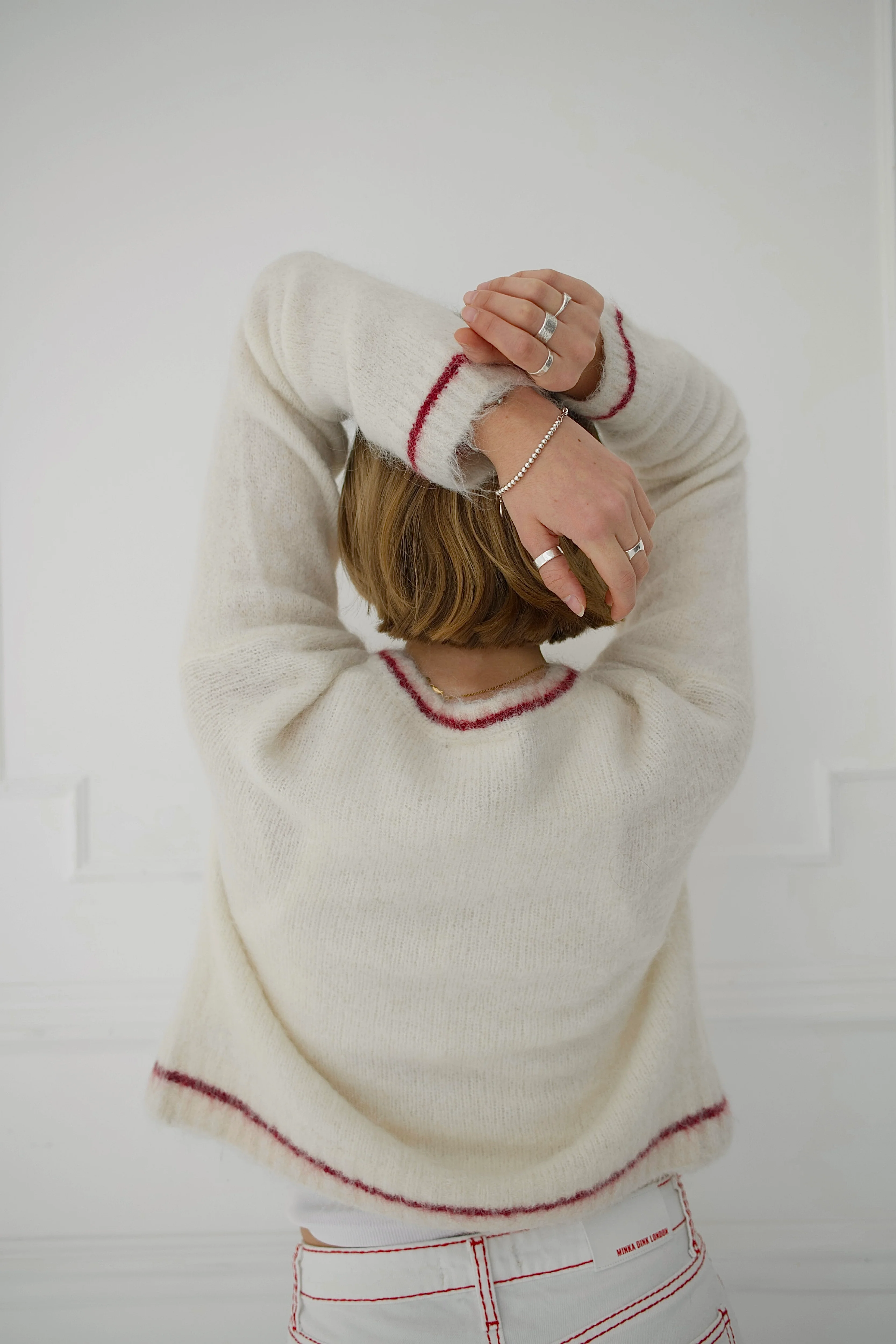 Dual Zip Jumper - Cream - Image 7