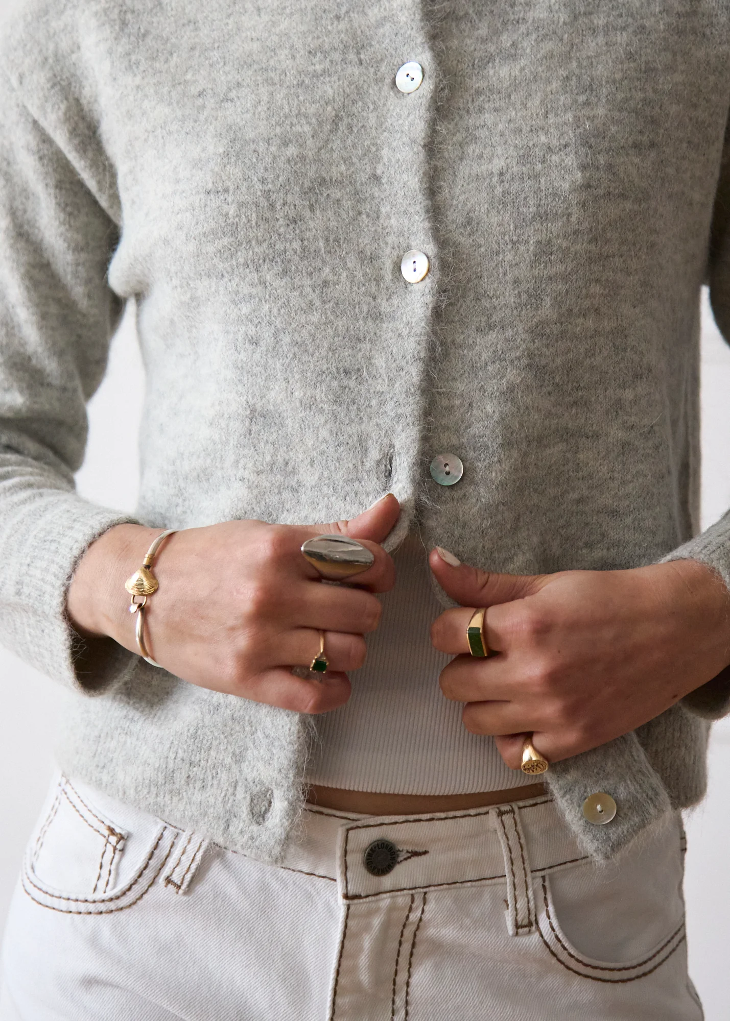 Elsa Cardigan - Light Grey - Image 10