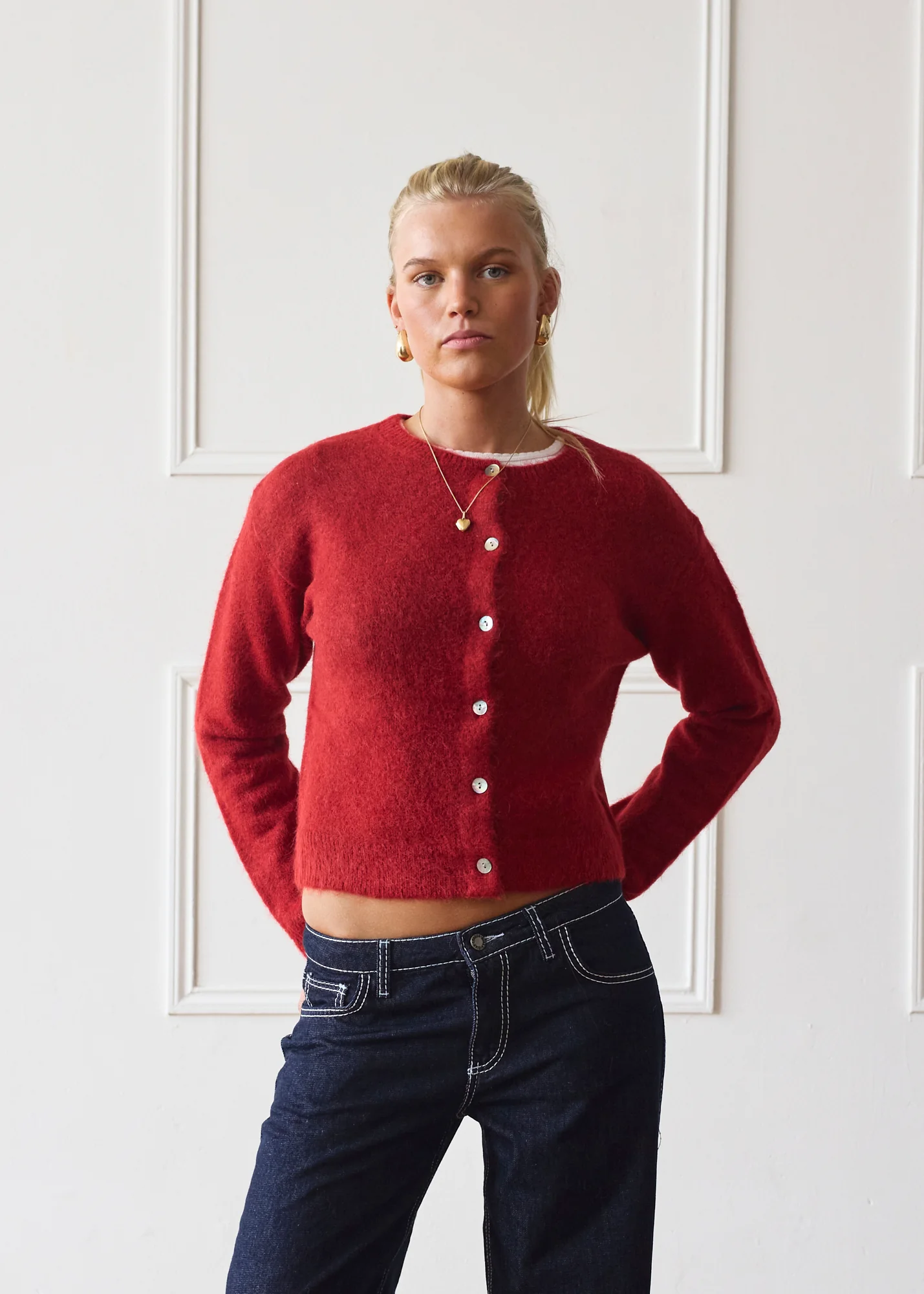 Elsa Cardigan - Red - Image 5