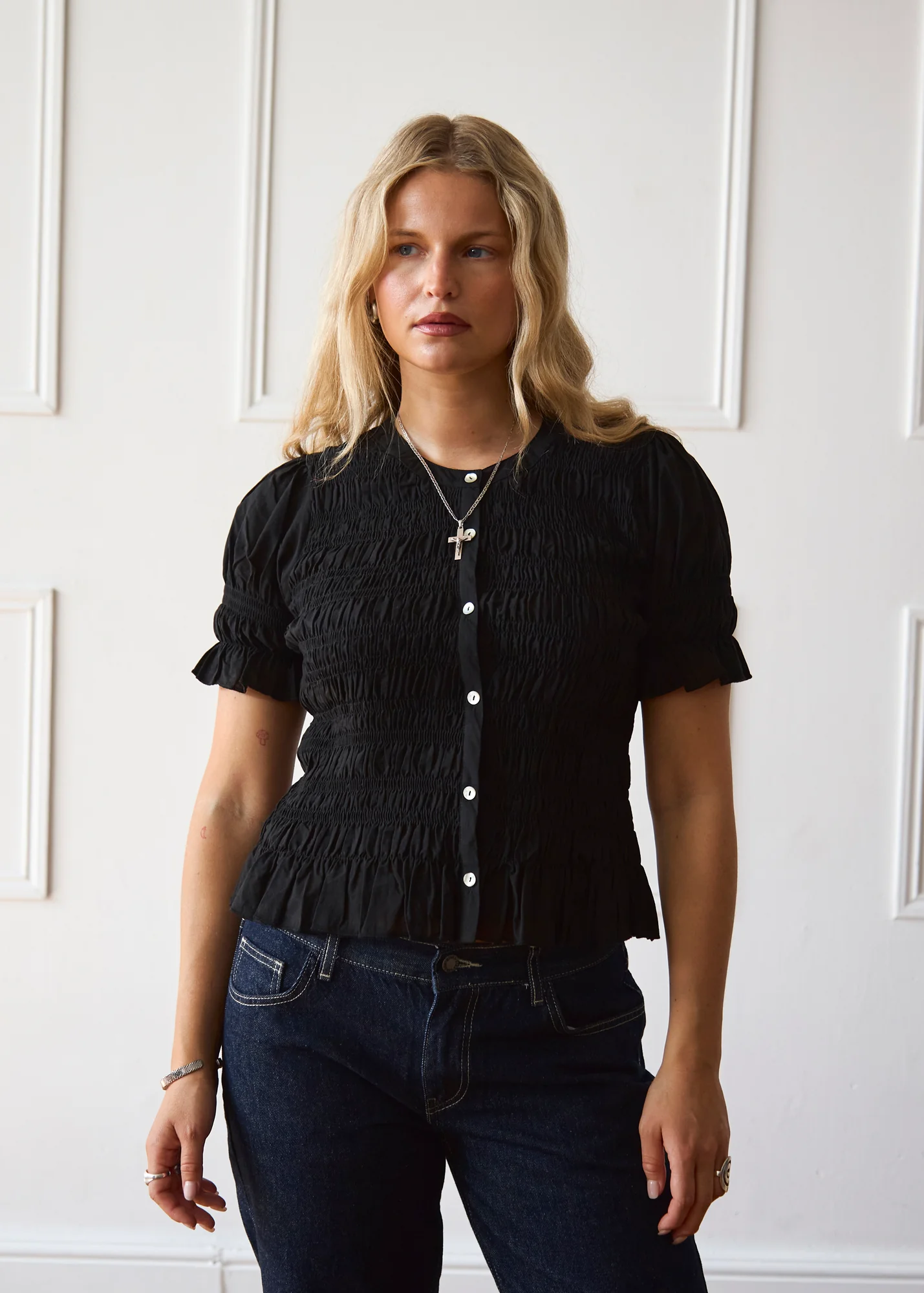 Esme Blouse - Black - Image 3