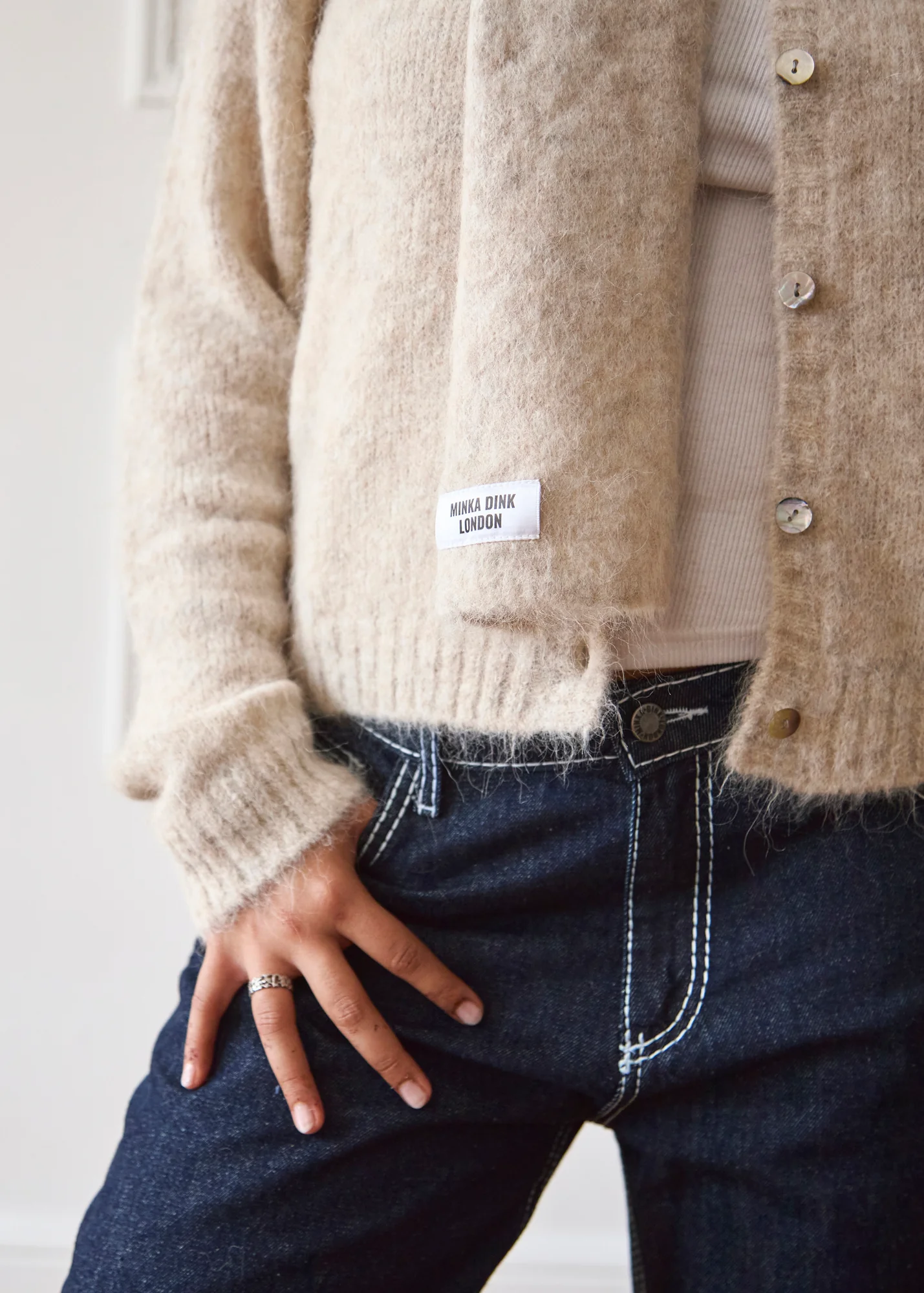 Evie Scarf - Beige - Image 3