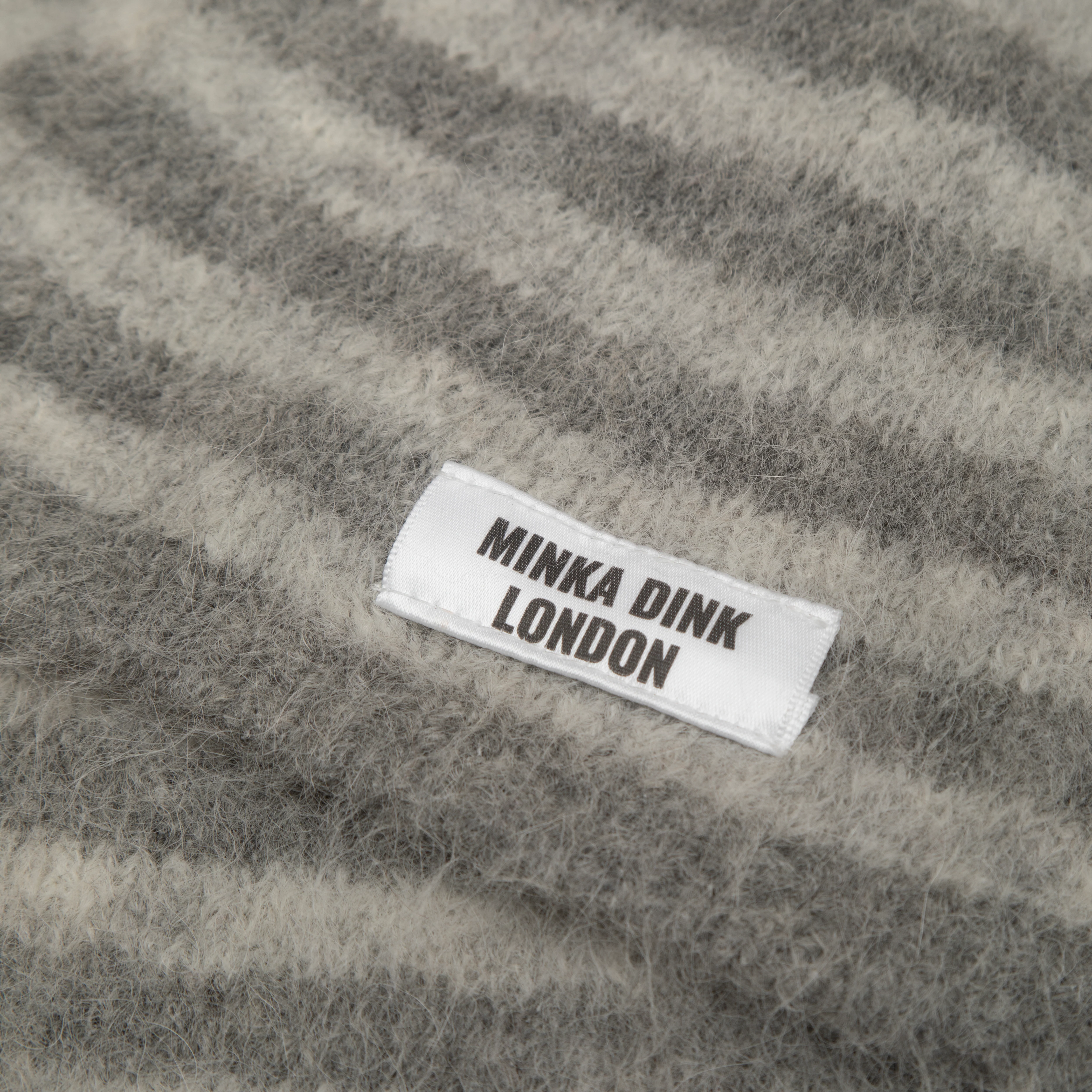 Evie Scarf - Grey Stripe - Image 4