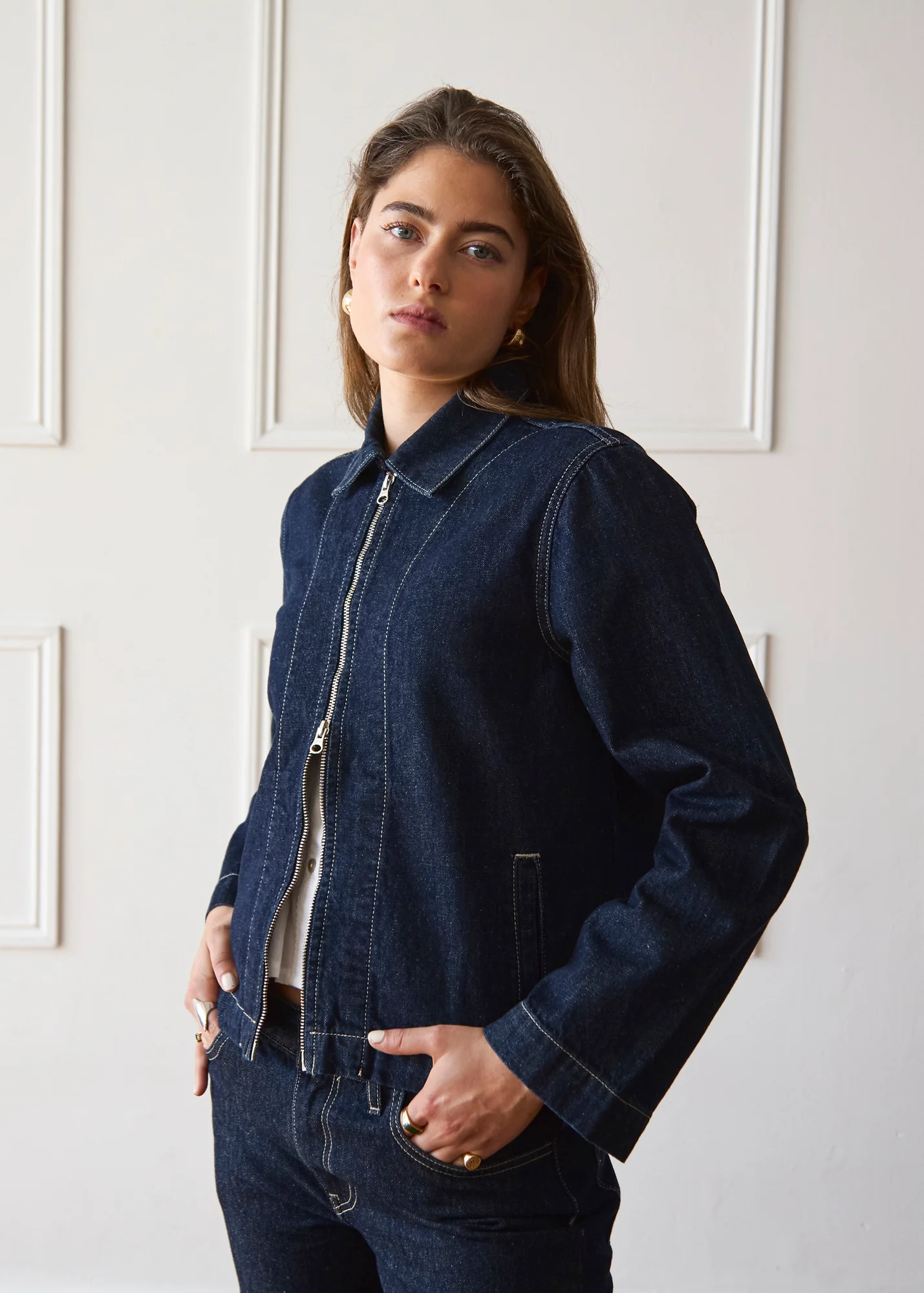 Hani Jacket - Dark Wash - Image 9