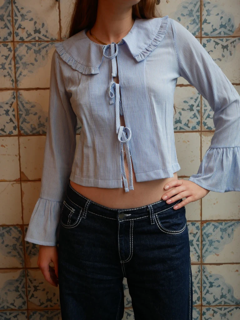Sadie Shirt - Baby Blue - Image 3