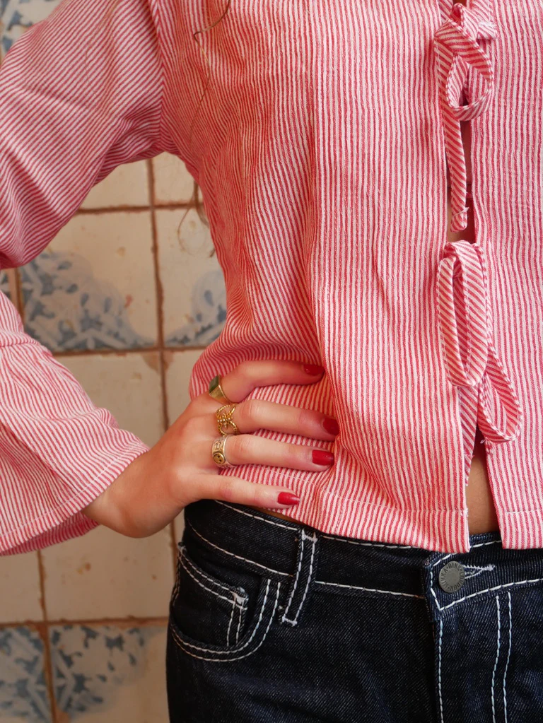 Sadie Shirt - Red - Image 4